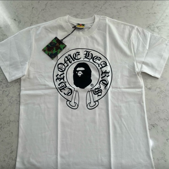 A Bathing Ape BAPE x Chrome Hearts T-Shirt New Size Medium - Picture 2 of 5